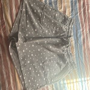 Gray shorts with white stars. Size XL worn a few times